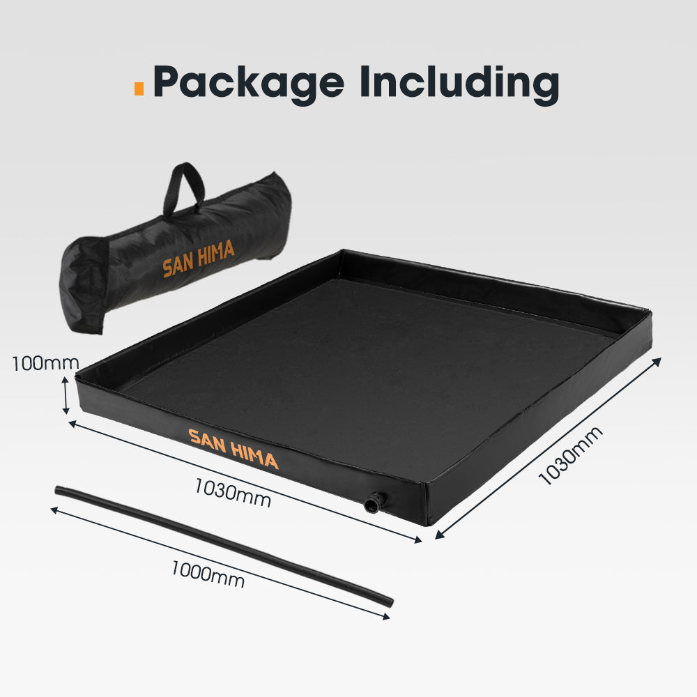San Hima Camping Shower Tent Base 1.03x1.03M Foldable & Portable RV Awning Floor