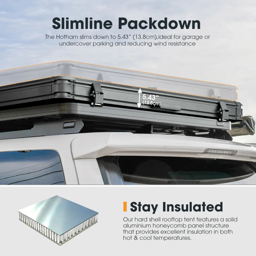 San Hima Kalbarri Gen 2 Roof Top Tent Hard Shell With Ladder + 250W Solar Panel