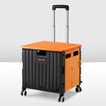 San Hima Shopping Trolley 70L Foldable Camping Cart Grocery Basket 360° Wheel