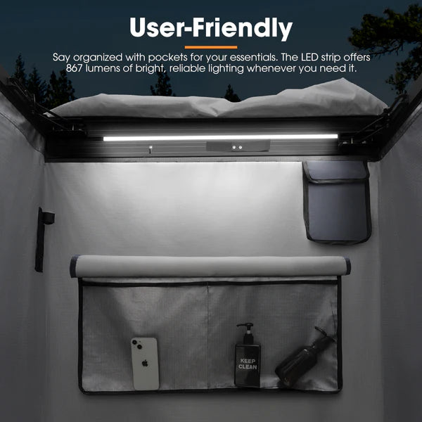 San Hima Shower Awning Instant Ensuite Tent Fold-Out Camping & Shower Tent Base